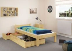 Erst-Holz® Kiefer-Massivholz Bettgestell Schmal 80x200 11 Erst-Holz® Kiefer-Massivholz Bettgestell Schmal 80x200 -Mytoys Home Store 26390191 05