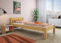 Erst-Holz® Bettgestell Kiefer Massiv, Schmal Und Stabil 80x200 9 Erst-Holz® Bettgestell Kiefer Massiv, Schmal Und Stabil 80x200 -Mytoys Home Store 26390218 02