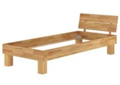 Erst-Holz® Bettgestell Buche Massiv 90x200 Einzelbett