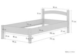Erst-Holz® Einzelbett 90x200 Bettgestell Aus Buchenholz -Mytoys Home Store 26390357 03