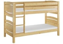 Erst-Holz® Stockbett 90x200 Kiefer Massiv Mit Rollrost Und Matratzen
