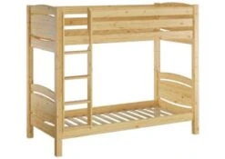 Erst-Holz® Etagenbett 90x200 Kiefer Massiv Mit Rollrosten