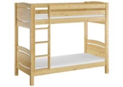 Erst-Holz® Etagenbett 90x200 Kiefer Massiv + Rollrost + Matratzen