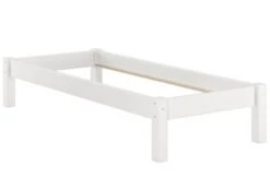 Erst-Holz® Weißes Holzbett Niedrig 90x200 Mit Federleisten -Mytoys Home Store 26390448 02