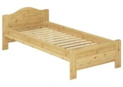 Erst-Holz® Gemütliches Einzelbett Kiefer Massiv 90x200 Mit Rost