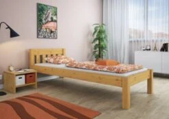 Erst-Holz® Massivholz-Bettgestell Mit Sprossen Kiefer 100x200 9 Erst-Holz® Massivholz-Bettgestell Mit Sprossen Kiefer 100x200 -Mytoys Home Store 26390460 02