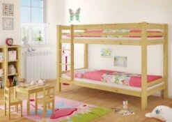 Erst-Holz® Kinderetagenbett 90x200 Kiefer In Natur + 2 Rollrost -Mytoys Home Store 26390502 04