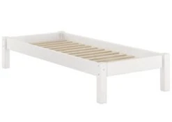 Erst-Holz® Weißes Jugendbett Kiefer Massiv 90x200 Mit Rost Und Matratze 11 Erst-Holz® Weißes Jugendbett Kiefer Massiv 90x200 Mit Rost Und Matratze -Mytoys Home Store 26390519 04