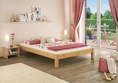 Erst-Holz® Französisches Bett Echtholz 140x200 Mit Rost 5 Erst-Holz® Französisches Bett Echtholz 140x200 Mit Rost – Bild 3