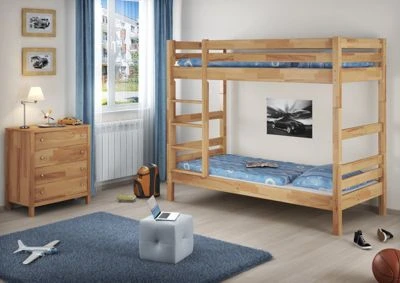 Erst-Holz® Etagenbett 90x200 Buche Massiv Mit Rollrosten 4 Erst-Holz® Etagenbett 90x200 Buche Massiv Mit Rollrosten – Bild 2