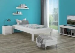 Erst-Holz® Weißes Niedriges Bettgestell 90x200 Kiefer Massiv -Mytoys Home Store 26390541 03