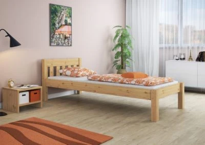 Erst-Holz® Kurzes Einzelbett 90x190 Kiefer Massiv Mit Rost 5 Erst-Holz® Kurzes Einzelbett 90x190 Kiefer Massiv Mit Rost – Bild 3