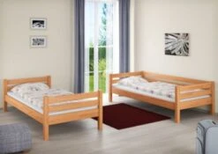 Erst-Holz® Etagenbett 90x200 Buche Natur Mit Rollrosten Und Matratzen 11 Erst-Holz® Etagenbett 90x200 Buche Natur Mit Rollrosten Und Matratzen -Mytoys Home Store 26390594 04