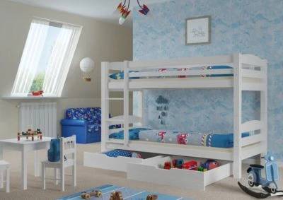 Erst-Holz® Stockbett 90x200 Kiefer Weiß Mit Rollrost Und Bettkasten 4 Erst-Holz® Stockbett 90x200 Kiefer Weiß Mit Rollrost Und Bettkasten – Bild 2