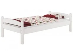 Erst-Holz® Weißes Holzbett 90x200 Mit Rost -Mytoys Home Store 26390611 03
