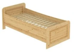Erst-Holz® Einzelbett 90x200 Kiefer Massiv Mit Federleisten