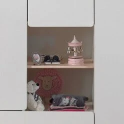 LOMADO® Kleiderschrank Weiß 3-trg. SLIGO-12 Kinderzimmer Jugendzimmer Schrank - Stellmaß B/H/T: 133/190/55cm -Mytoys Home Store 26482386 05