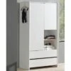 LOMADO® Jugendzimmer Kleiderschrank 2-trg. Mit 2 Schubkästen SLIGO-12, Lack Weiß B X H X T Ca. 90 X 180 X 55cm -Mytoys Home Store 26482524 01