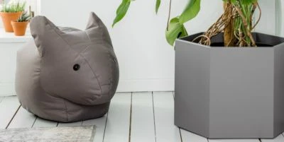 SITTING BULL Sitzsack HAPPY ZOO HASE BUNNY Sitzkissen Grau 4 SITTING BULL Sitzsack HAPPY ZOO HASE BUNNY Sitzkissen Grau – Bild 2