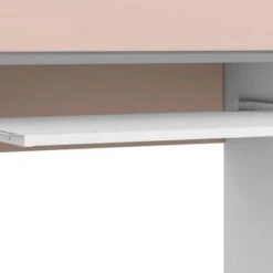 LOMADO® Kinderzimmer Schreibtich Grau INGOLSTADT-131 Mit Absetzungen In Rosa, B/H/T: Ca. 120/91/52 Cm -Mytoys Home Store 26745063 05