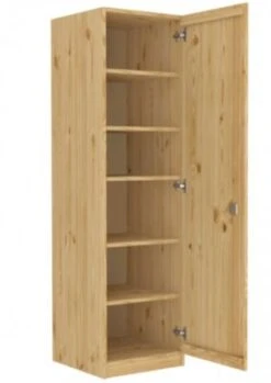 Erst-Holz® Holzschrank Kiefer Massiv Spind Mit Fächer
