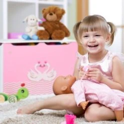 Relaxdays Spielzeugtruhe Mit Schwanenherz-Motiv -Mytoys Home Store 27043708 03