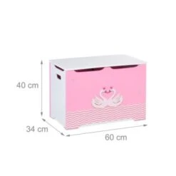 Relaxdays Spielzeugtruhe Mit Schwanenherz-Motiv -Mytoys Home Store 27043708 04