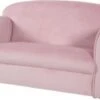 Roba Kindersofa „Lil Sofa“ Mit Armlehnen, Bequeme Kindercouch Mit Rosa Samtstoff Bezogen -Mytoys Home Store 27131494 01