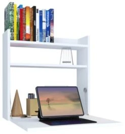 VCM Holz Hänge Klapp Schreibtisch Wandschreibtisch Computertisch Ablage Dralis