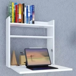 VCM Holz Hänge Klapp Schreibtisch Wandschreibtisch Computertisch Ablage Dralis -Mytoys Home Store 27132227 03