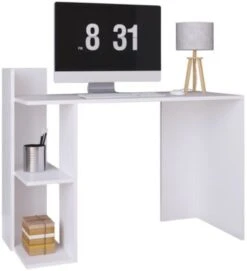 VCM Holz Schreibtisch Computertisch Arbeitstisch Bürotisch Ablage Sinkas