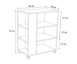 VCM Rollcontainer Beistellcontainer Bürocontainer Rollen Druckerschrank Rollen Tilus -Mytoys Home Store 27209587 04