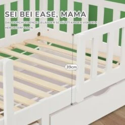 Merax Hausbett 90x200 Cm Mit Mit Zaun Und Schornstein -Mytoys Home Store 27306880 03