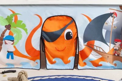 TICAA Hochbett "Pirat Luan" Inkl. Zubehör Kiefer Weiß 5 TICAA Hochbett "Pirat Luan" Inkl. Zubehör Kiefer Weiß – Bild 3