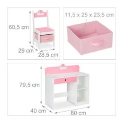 Relaxdays Kinder Schreibtisch Und Stuhl Schwan -Mytoys Home Store 27455922 04