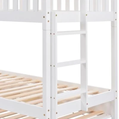 Merax Etagenbett 90x200 Cm Mit Rausfallschutz Und Leiter Inkl. Drei Liegeflächen, Hochbett Mit Bettkasten 7 Merax Etagenbett 90x200 Cm Mit Rausfallschutz Und Leiter Inkl. Drei Liegeflächen, Hochbett Mit Bettkasten – Bild 5