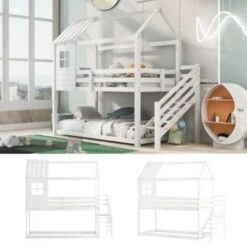 Merax Etagenbett 90x200 Cm Mit Ecktreppe Und Rausfallschutz Inkl. Zwei Liegeflächen 10 Merax Etagenbett 90x200 Cm Mit Ecktreppe Und Rausfallschutz Inkl. Zwei Liegeflächen -Mytoys Home Store 27474198 03