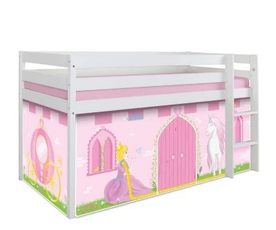 TICAA Hochbett "Prinzessin Liora" Kiefer Weiß 3 TICAA Hochbett "Prinzessin Liora" Kiefer Weiß