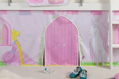 TICAA Hochbett "Prinzessin Liora" Kiefer Weiß 7 TICAA Hochbett "Prinzessin Liora" Kiefer Weiß – Bild 5