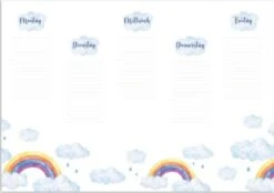 RNK Verlag Schreibunterlage Over The Rainbow 25 Blatt, 60 X 42 Cm