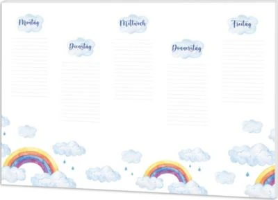 RNK Verlag Schreibunterlage Over The Rainbow 25 Blatt, 60 X 42 Cm 4 RNK Verlag Schreibunterlage Over The Rainbow 25 Blatt, 60 X 42 Cm – Bild 2