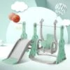 Merax Rutsche 3 In 1 Kinderrutsche Spielplatz Mit Schaukeln, Basketballkorb -Mytoys Home Store 29032751 01