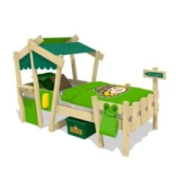 WICKEY Kinderbett Hausbett Crazy Candy Plane Holzbett 90 X 200 Cm