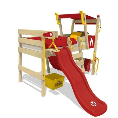 WICKEY Kinderbett Hochbett Crazy Smoky Mit Rutsche Hausbett 90 X 200 Cm 4 WICKEY Kinderbett Hochbett Crazy Smoky Mit Rutsche Hausbett 90 X 200 Cm – Bild 2