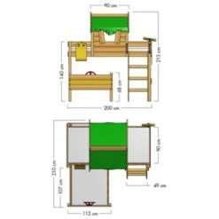 WICKEY Kinderbett Etagenbett Crazy Jungle Plane Hausbett -Mytoys Home Store 29138693 03