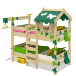 WICKEY Kinderbett Etagenbett Crazy Ivy Plane Hausbett
