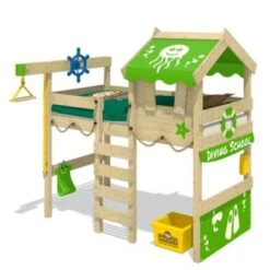 WICKEY Kinderbett Hochbett Crazy Jelly Plane Hausbett 90 X 200 Cm
