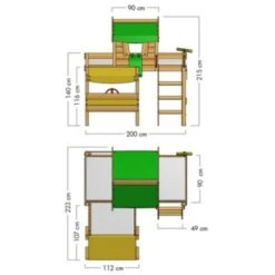 WICKEY Kinderbett Etagenbett Crazy Trunky Plane Hausbett -Mytoys Home Store 29138705 03