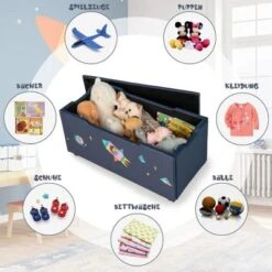COSTWAY® Spielzeugkiste & Sitzbank Gepolstert Aufbewahrungsbox -Mytoys Home Store 29199301 04