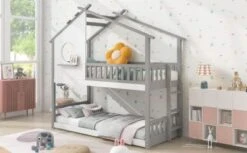 Merax Etagenbett Mit Rechtwinkliger Leiter, Mit Fallschutz Und Barriere, Kiefernholz -Mytoys Home Store 29311770 05
